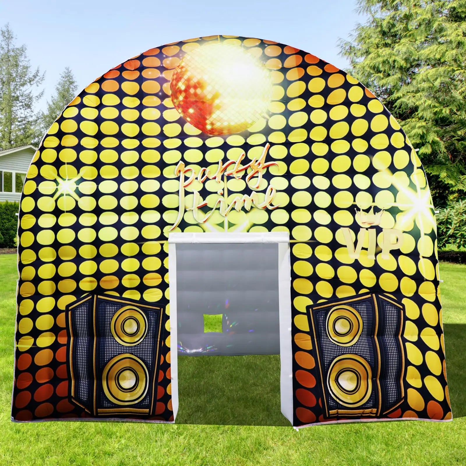 Inflatable Event Tent – Large White Inkjet Square Gazebo, 15x15x14FT with Blower