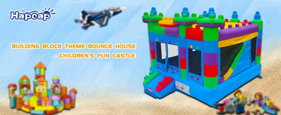 PVC Inflatable Bounce House for Big Kids,Large Jumping House with Built in Slide,Semi-commercial,Outdoor Backyard Birthday Party