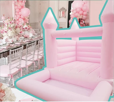 Inflatable Bounce House with Ball Pit 10x8x8 FT Pink Inflatable Indoor Bounce House for Kids 3-12,PVC Jumping Bouncy House with