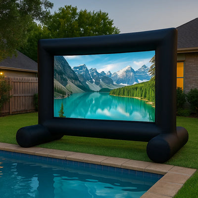 Inflatable Movie Screen – Outdoor Projector Screen with Air Blower, Front/Rear Projection, Easy Setup