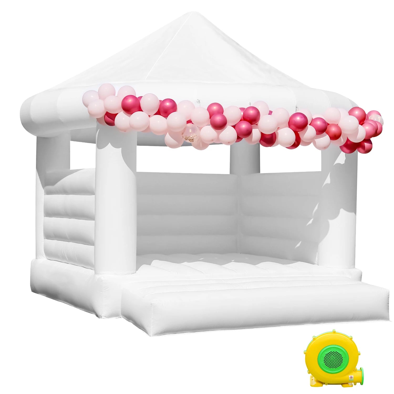 Commercial White Inflatable Trampoline Castle
